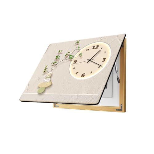 Dekorative Malerei Für Stromzählerkästen, Dekorative Malerei Eines Stromzählers Mit Uhr, Hydraulischer Stützstange, Wandmalerei Mit Vertikalen Schaltkreiskästen(B,52 * 41cm) von DAJIAYIQI