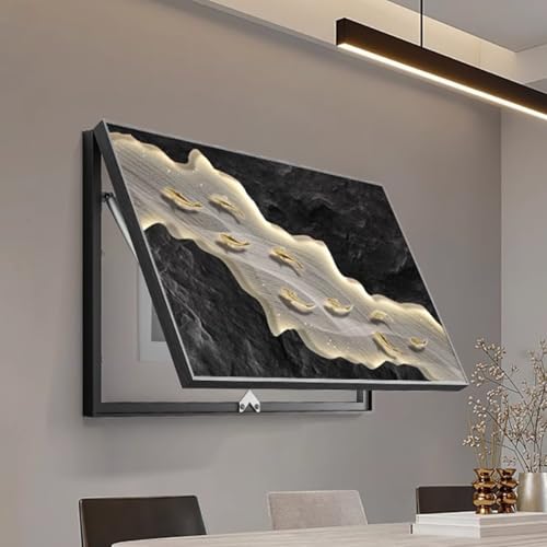 Dekoratives Gemälde Für Stromzählerkästen, Wandbehang, Gemälde Zum Verstecken Von Schalttafeln, PS-Rahmen, Dekorative Schalttafelabdeckung Für Wohnzimmer Und Büro(A,70 * 50cm) von DAJIAYIQI