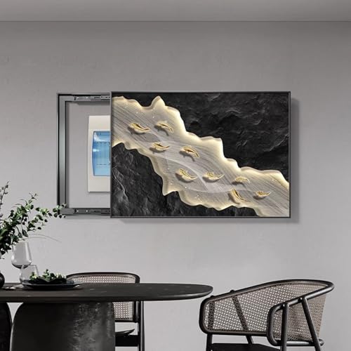 Dekoratives Gemälde Für Stromzählerkästen, Wandbehang, Gemälde Zum Verstecken Von Schalttafeln, PS-Rahmen, Dekorative Schalttafelabdeckung Für Wohnzimmer Und Büro(B,60 * 45cm) von DAJIAYIQI