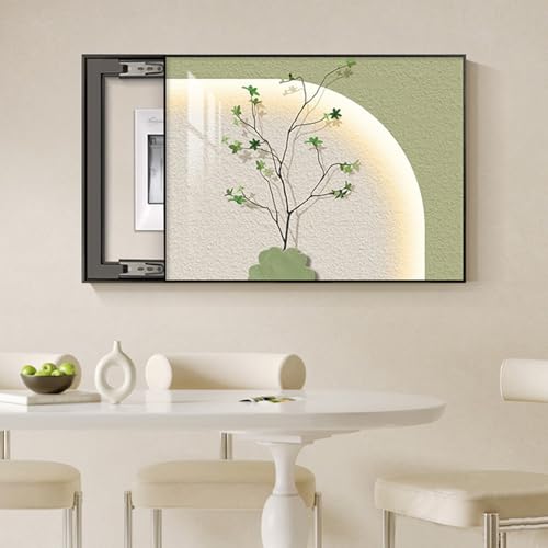 Push-Pull-Verteilerkasten, Dekorative Malerei, Schaltkastenabdeckungen Zum Aufhängen Von Gemälden, Verdickte Rückwand, 3D-Dekor-Wandskulpturen Für Wohnzimmer Und Büro(B,70 * 50cm) von DAJIAYIQI