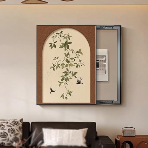 Wandbehang Mit Gemälden Zum Verstecken Von Schalttafeln, Dekorative Sicherungskastenabdeckung, Geräuschlose Schiene, Push-Pull-Verteilerkasten, Dekoratives Gemälde(A,60 * 45cm) von DAJIAYIQI