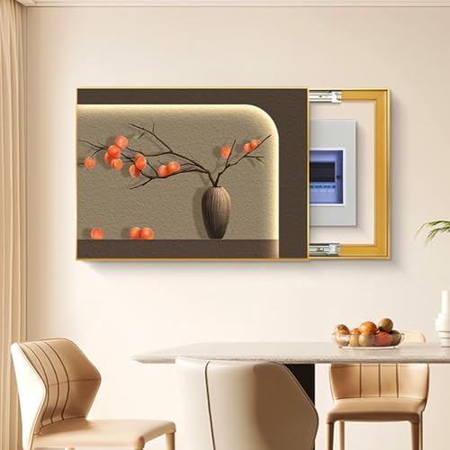 Wandbehang Mit Schalttafel-Versteckbildern, Wandgemälde Mit Vertikalen Schaltkästen, Geräuschlose Spur, Kreatives Wandbild Mit 3D-Vision Für Wohnzimmer Und Büro(C,55 * 45cm) von DAJIAYIQI
