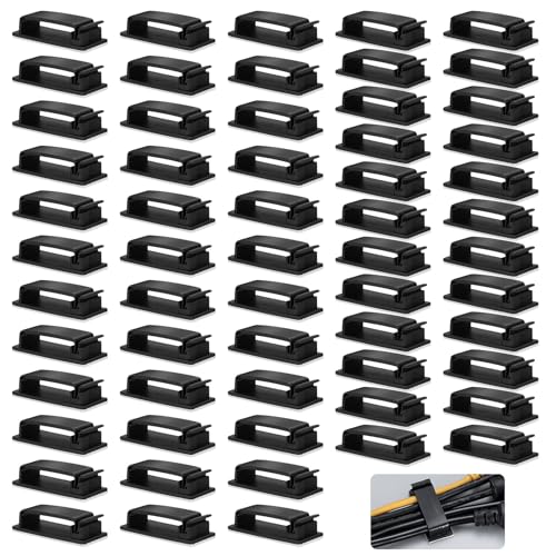 60 Stk Kabelclips Selbstklebende, Kabelhalter Kabelklemmen, Draht Kabel Halter, Kabel Clips, Kabelführungsclips, Kabelorganisatoren Kabel Management Halter für Büro Flachkabel Schreibtisch-Schwarz 60 Stk Kabelclips Selbstklebende, Kabelhalter Kabelklemmen, Draht Kabel Halter, Kabel Clips, Kabelführungsclips, Kabelorganisatoren Kabel Management Halter für Büro Flachkabel Schreibtisch-Schwarz von DAJMAIEZ