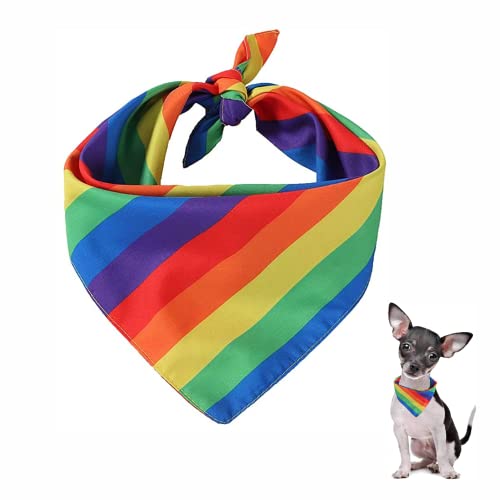Rainbow Dog Bandanas Dog Breathable Rainbow Bandanas Puppy Triangle Scarfs for Small Medium Pet Cat Dog Costume Accessories Rainbow Dog Bandanas Dog Breathable Rainbow Bandanas Puppy Triangle Scarfs for Small Medium Pet Cat Dog Costume Accessories von DAJUXIN