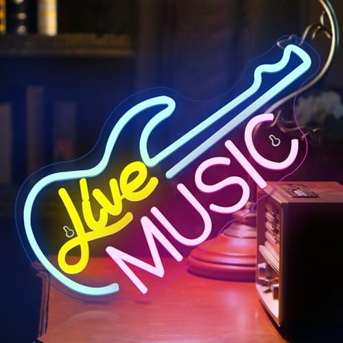 Gitarre Neon Zeichen Musik LED dimmbare Neon Lampe für Wand Raum Dekor Led Lichter für Konzertsaal Bar Club Party Live Studio Gaming Zimmer von DAKABUKA