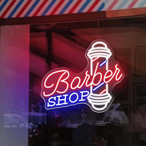 Neonschild Barber Shop Open LED Neonlichter für Friseursalon-Dekor dimmbare USB Leuchtschilder für Barber Studio Business Store Willkommensschild Friseurgeschenk von DAKABUKA