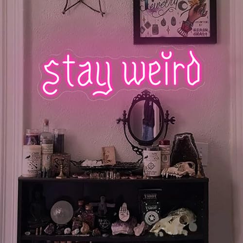 Stay Weird Neonschild Pink Neonschilder zur Wanddekoration Neonlichtschild mit USB Neonlichtern LED Neonschild für Schlafzimmer Wohnzimmer Arbeitszimmer LED Schilder zur Wanddekoration Geburtstag Stay Weird Neonschild Pink Neonschilder zur Wanddekoration Neonlichtschild mit USB Neonlichtern LED Neonschild für Schlafzimmer Wohnzimmer Arbeitszimmer LED Schilder zur Wanddekoration Geburtstag von DAKABUKA