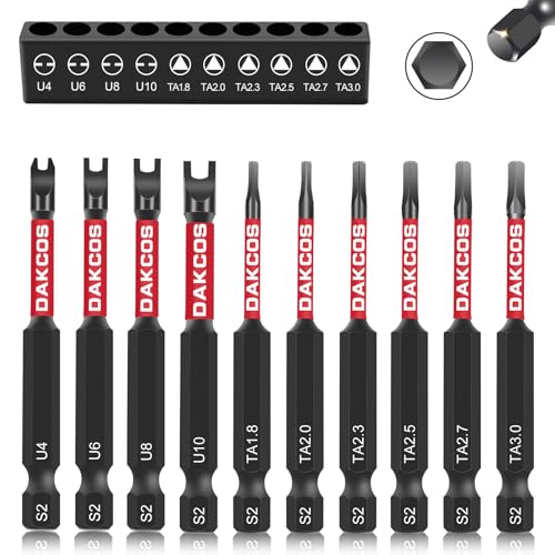 DAKCOS 10tlg Spezial Schraubendreher Bit set, 70mm langer Dreieck- und U Schraubendreher Bit satz, 1/4" Sechskantschaft Dreieck Bit Set für Schlagschrauber aus S2 DAKCOS 10tlg Spezial Schraubendreher Bit set, 70mm langer Dreieck- und U Schraubendreher Bit satz, 1/4" Sechskantschaft Dreieck Bit Set für Schlagschrauber aus S2 von DAKCOS