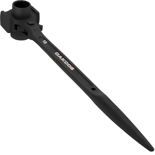 DAKCOS Gerüstbauratsche 19/22 mm Gerüstratsche 3-in-1 rechts/links umschaltbar Gerüstbauknarre aus CR-V mit korrosionsbeständiger schwarzer Phosphatierung DAKCOS Gerüstbauratsche 19/22 mm Gerüstratsche 3-in-1 rechts/links umschaltbar Gerüstbauknarre aus CR-V mit korrosionsbeständiger schwarzer Phosphatierung von DAKCOS