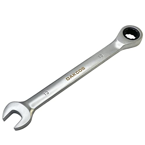 DAKCOS Kombi-Ratschenschlüssel 13mm - Metrischer Ratschenringmaulschlüssel aus CR-V mit mattierter Chromoberfläche DAKCOS Kombi-Ratschenschlüssel 13mm - Metrischer Ratschenringmaulschlüssel aus CR-V mit mattierter Chromoberfläche von DAKCOS