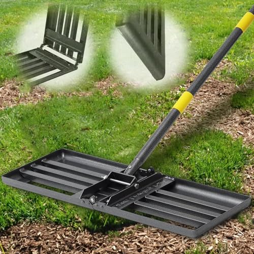 Rasenrechen Rasen Nivellierrechen Metall 182cm Golf Gartengras Surface Rasenwerkzeug Rakel für Rasen Rasenschieber Edelstahl Garten Hinterhof Rasen Flächenebner ( 25x76cm) von DAKEPOLE