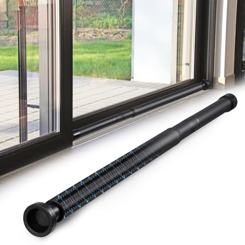 Sicherheitsstange Fenstersicherung Einbruchschutz für Schiebetüren Panzerriegel Verstellbare Verriegelung Fenster Sicherungstange (Schwarz, 2p) von DAKEPOLE