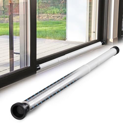 Sicherheitsstange Fenstersicherung Einbruchschutz für Schiebetüren Panzerriegel Verstellbare Verriegelung Fenster Sicherungstange (Weiß, 1p) von DAKEPOLE