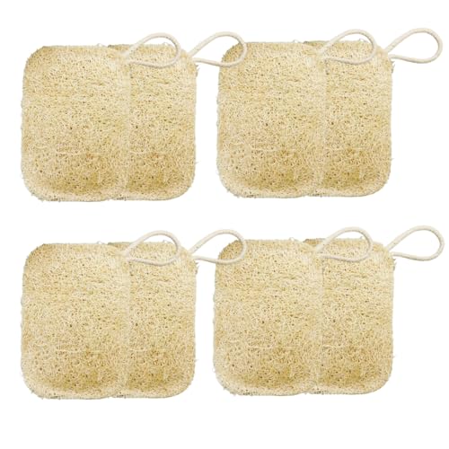 8er-Set Biologisch abbaubare Spülschwämme aus Luffa-Faser, Naturfaser & Kompostierbar, natürlicher Pflanzenfaser-Schwamm, Öko-Schwamm, spülschwamm(7x9x0,3 cm) von DAKLOP