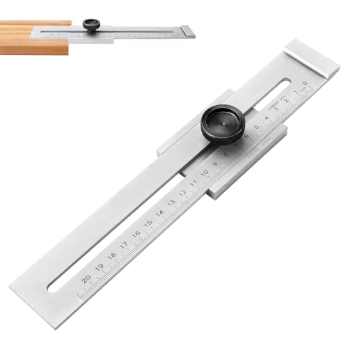 DAKLUNAR Präzisions Streichmaß 200mm, Mattverchromt Streichmass, Metall Anreißwerkzeug Anreisslehre, Anreißkante Markierungslehre für präzises Markieren und Abgrenzen von Marken und Hilfslinien DAKLUNAR Präzisions Streichmaß 200mm, Mattverchromt Streichmass, Metall Anreißwerkzeug Anreisslehre, Anreißkante Markierungslehre für präzises Markieren und Abgrenzen von Marken und Hilfslinien von DAKLUNAR