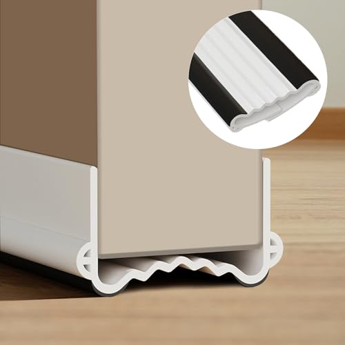 Türdichtung Zugluftstopper für Türen 100cm, Neues Upgrade Tür Dichtung Zugluftstopper Kann Frei Geschnitten Werden, Türdichtung Selbstklebend Leicht zu installieren, Wiederverwendbar von DAKLUNAR
