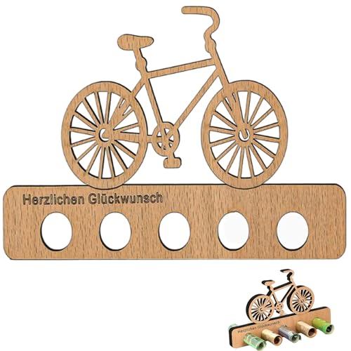 1 Stück Originelle Fahrrad Geldgeschenk aus Holz, Spardose für Freunde, Familie, Liebhaber von DALAETUS