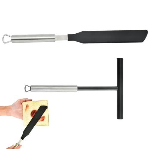 2 Stück Crepes Verteiler und Teigverteiler Crepemaker, 20 cm T-Form Crepes Verteiler für Crepeteig oder Palatschinken, 35cm Teigverteiler Crepemaker in Edelstahl Für Pfannkuchen, Crepes von DALAETUS