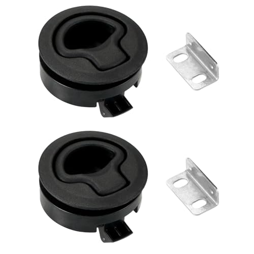 2 Stück Flush Pull Latch, Flush Hatch Locker, Pull Latch, Pull Lift Hatch Fallenschloss Möbelschlosser für Wohnmobil Camper Ausbau Druckschloss, Schränke, Türen, Wohnmobil-Möbel von DALAETUS