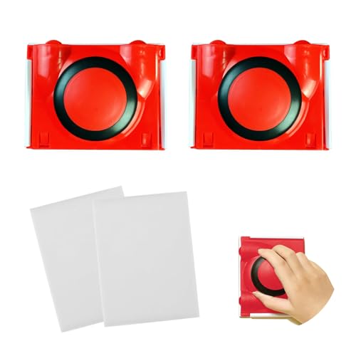 2 Stück Paint Edger Paint Pad Set, Rot, Multifunktional, Farbkantenschneider, Rundgriffdesign - Inklusive 2 Ersatzpads von DALAETUS