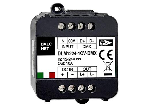 Dalcnet DLM1224-1CV-DMX Led Dimmer Bus DMX512 12V 24V 10A Taste N.O. 0/1-10V Potentiometer von DALCNET