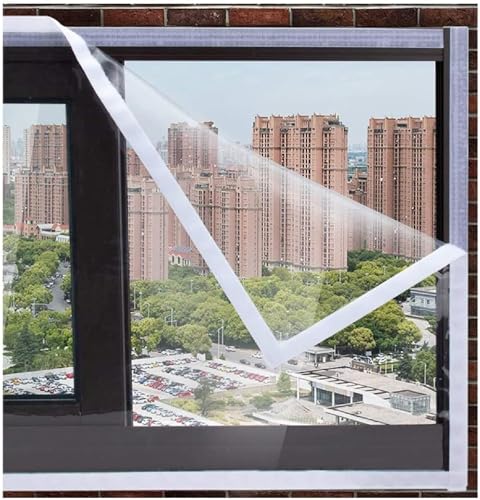 Fenster-Isolierfolie, Thermo Cover Fenster, Isolierung Fensterfolie Herbst und Winter Kälteschutz von Fenstern transparente Folie winddicht ( Color : Clear , Size : 3x3m ) von DALIZA