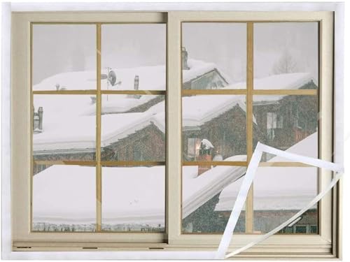 Thermo Cover Fenster, Fenster-Isolierfolie, Fenster-Isolierfolie im Winter, kalt und winddicht, Sekundärverglasung, transparent, wiederverwendbar, einfache Installation ( Color : Clear , Size : 1.5x2. von DALIZA