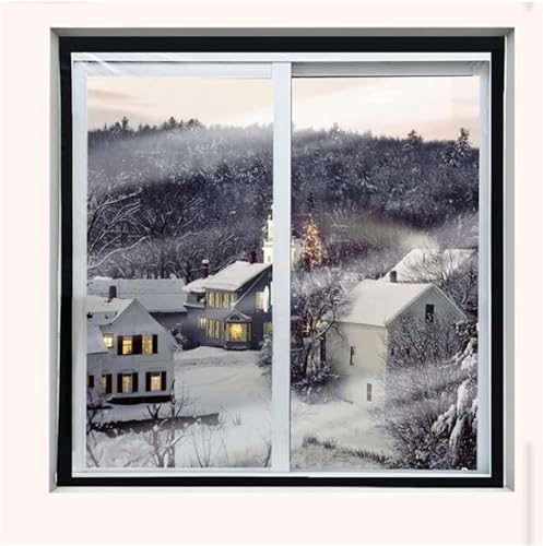 Thermo Cover Fenster, Fenster-Isolierfolie, Transparente Fenster-Isolierfolie, warmer Kälteschutz, Windschutzscheiben-Fensteraufkleber ( Color : Clear , Size : 1.2x1.2m ) von DALIZA