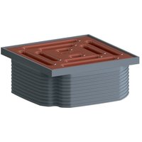 Dallmer DallDrain Pure Aufsatz 100x100mm, Blutorange von DALLMER