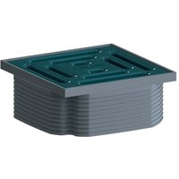 Dallmer DallDrain Pure Aufsatz 100x100mm, Graublau von DALLMER