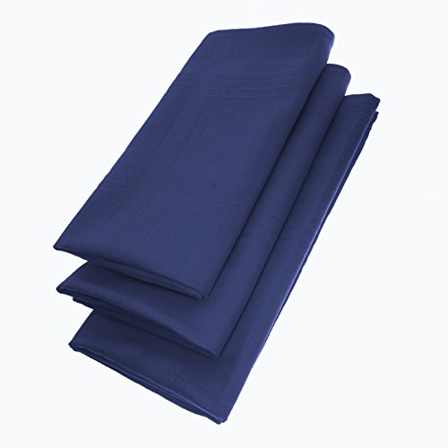 3er Pack Servietten 44cm x 44cm aus 100% Baumwolle in Blau von DALOUAL