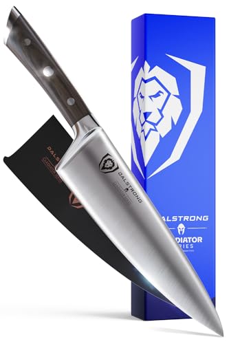 DALSTRONG Chef Knife - 8" - Gladiator Series - German HC Steel - Faux Wood ABS Handle - Dark - w/Sheath von DALSTRONG