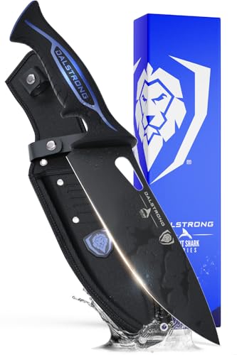 DALSTRONG Chef Knife - 8 inch - Night Shark Series - 7CR17MOV High Carbon Steel - Titanium Coated Blade - Water Outdoor & Fishing - Polypropylene Handle - Ballistic Nylon Sheath - NSF Certified von DALSTRONG