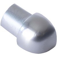 Außeneck für Fliesenschiene Aluminium (eloxiert) Viertelkreisprofil, Fliesenprofil - 8mm, 1 Stück Chrom glänzend - Dalsys von DALSYS