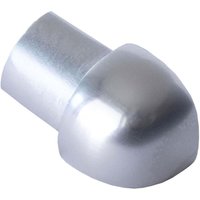 Außeneck für Fliesenschiene Aluminium (eloxiert) Viertelkreisprofil, Fliesenprofil - 8mm, 1 Stück Chrom glänzend - Dalsys von DALSYS