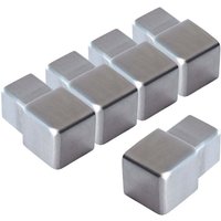 Endstück für Fliesenschiene Quadratprofil Edelstahl, Fliesenprofil - Gebürstet 12,5mm, 5 Stück - Dalsys von DALSYS