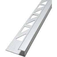 Fliesenschiene Eckprofil Quadratprofil Aluminium (eloxiert, Fliesenprofil - Chrom glänzend 2,5m x 12,5mm, 5 Stück - Dalsys von DALSYS