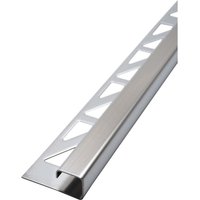 Fliesenschiene Eckprofil Quadratprofil Edelstahl, Fliesenprofil - Gebürstet 2,5m x 10mm, 5 Stück - Dalsys von DALSYS