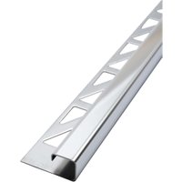 Fliesenschiene Eckprofil Quadratprofil Edelstahl, Fliesenprofil - Poliert 2,5m x 8mm, 5 Stück - Dalsys von DALSYS