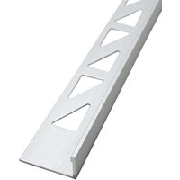 Fliesenschiene Winkelprofil Aluminium (eloxiert, Fliesenprofil - Chrom glänzend 2,5m x 12,5mm, 5 Stück - Chrom glänzend - Dalsys von DALSYS
