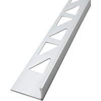 Fliesenschiene Winkelprofil Aluminium (eloxiert, Fliesenprofil - Chrom glänzend 2,5m x 8mm, 5 Stück - Chrom glänzend - Dalsys von DALSYS