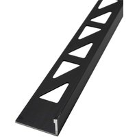 Dalsys Fliesenschiene Winkelprofil Aluminium (eloxiert, Fliesenprofil - Schwarz 2,5m x 10mm, 5 Stück - Schwarz von DALSYS