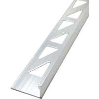 Fliesenschiene Winkelprofil Aluminium (eloxiert, Fliesenprofil - Silber matt 2,5m x 10mm, 5 Stück - Silber matt - Dalsys von DALSYS