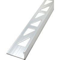 Fliesenschiene Winkelprofil Aluminium (eloxiert, Fliesenprofil - Silber matt 2,5m x 12,5mm, 5 Stück - Silber matt - Dalsys von DALSYS