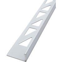 Fliesenschiene Winkelprofil Aluminium (eloxiert, Fliesenprofil - Weiß 2,5m x 8mm, 5 Stück - Weiß - Dalsys von DALSYS