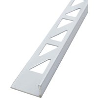 Fliesenschiene Winkelprofil Aluminium (eloxiert, Fliesenprofil - Weiß 2,5m x 8mm, 1 Stück - Weiß - Dalsys von DALSYS