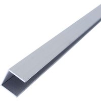 U Profil Edelstahl, 1cm Höhe, Fliesenschiene, Übergangsschiene, Übergansprofil, geeignet als Bordüre - Gebürstet 2,5m x 25mm - Gebürstet - Dalsys von DALSYS