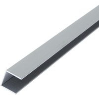 U Profil Edelstahl, 1cm Höhe, Fliesenschiene, Übergangsschiene, Übergansprofil, geeignet als Bordüre - Poliert 2,5m x 25mm - Poliert - Dalsys von DALSYS