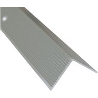 Treppenkantenprofil Vinyl, Laminat zum Schrauben, Winkelprofil aus Aluminium eloxiert - Silber 200cm x 30mm x 30mm - Silber - Dalsys von DALSYS