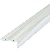 Treppenkantenprofil Vinyl, Laminat, selbstklebend, Winkelprofil aus Aluminium eloxiert - Land-Eiche 135cm x 25mm x 20mm - Land-Eiche - Dalsys von DALSYS